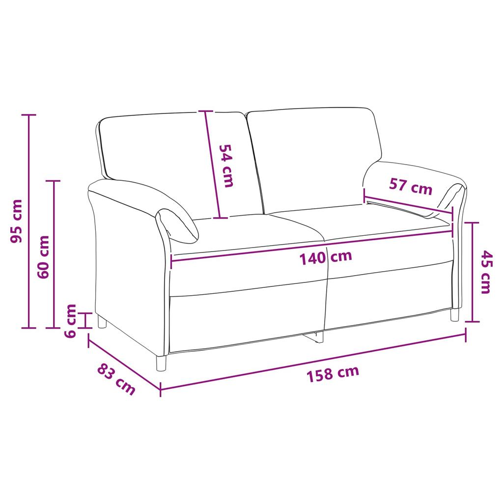 2 Seater Sofa Police Blue 158 x 83 x 95 cm Velvet