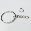 25mm Metal DIY Split Ring Short Chain Keychain Key Fob Keyring