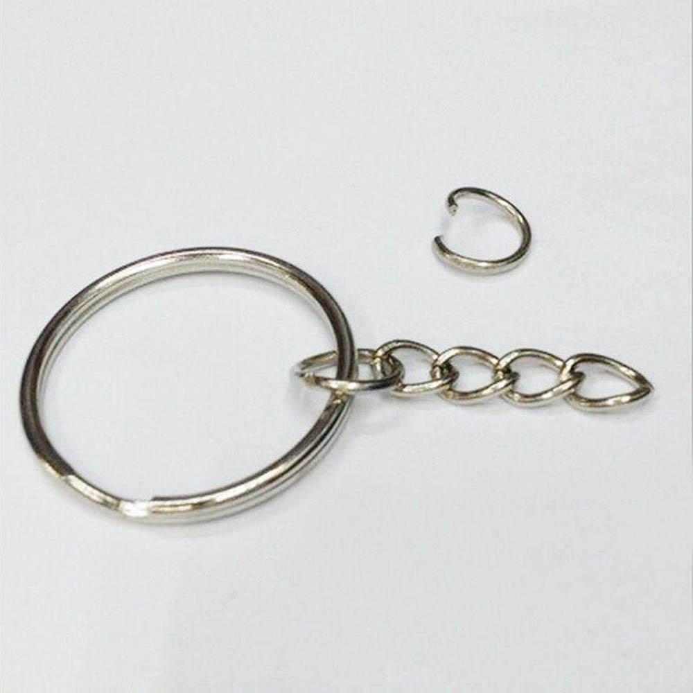 25mm Metal DIY Split Ring Short Chain Keychain Key Fob Keyring