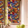 Glas-in-lood Statische Raamfolie Vintage Bloem Privacybescherming Zonwerende Glasfolie Waterdichte PVC Raambekledingsfolie