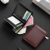 Cartera de Cuero con Bloqueo RFID para Hombre, Gran Capacidad, Plegable en Tres, Corta Bifold con Cremallera, Bolsillo para Monedas, Portatarjetas de Crédito, Cartera Delgada