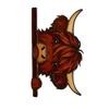 652F Funny Peeping Highlands Cow Window Decorations,Christmas Ornament for Shelf