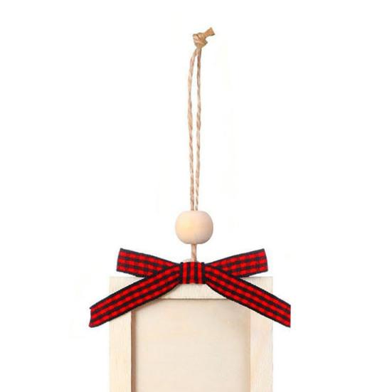 Weihnachts-Fotorahmen Ornament Holz Hängedekoration mit 6 Fotorahmen Fotostreifen-Rahmen mit Aufhängeschlaufe für Weihnachtsbaumschmuck