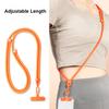 Mobile Phone Lanyard Adjustable Crossbody Neck Strap Rope with Stainless Steel Pads Anti-Lost Anti-Theft Woven Rope