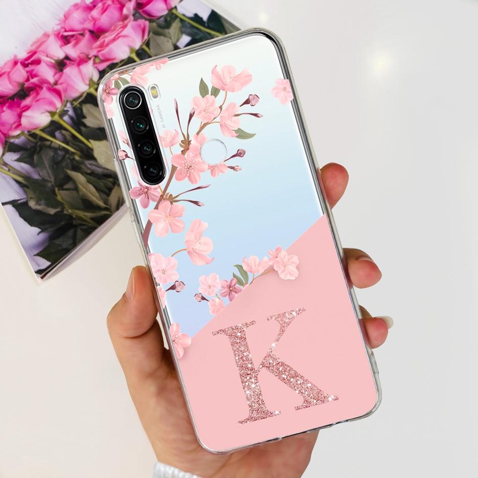 For Xiaomi Redmi Note 8 2021 Case Note 8T New 26 Letters Cover Soft Silicone Phone Case For Xiaomi Redmi Note 8 Pro Note8 Bumper