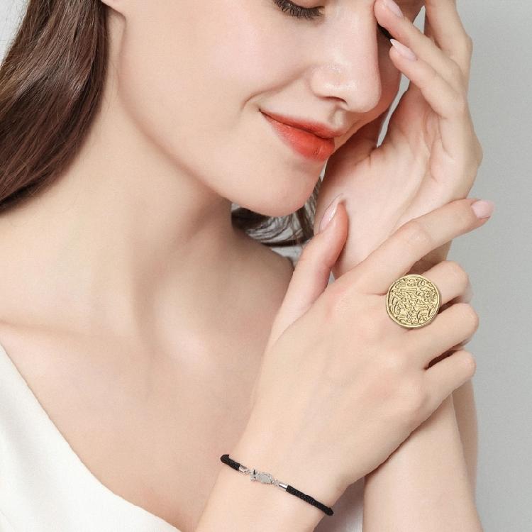 Metal Geometric Rings Fashion Opening Rings Delicate Hand Jewelry Waterproof Rings Alloy Texture Present for Women Girls