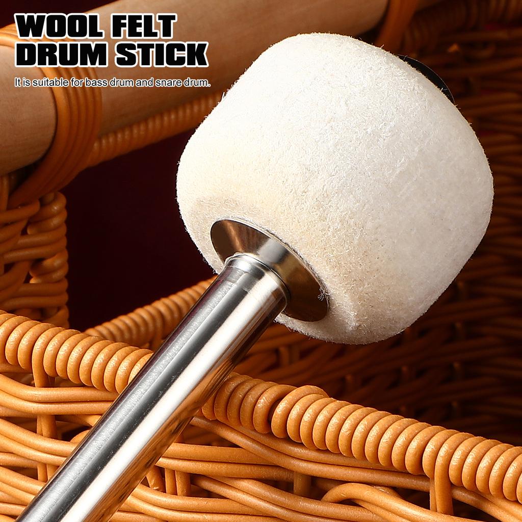 Drum Percussion Repique Musical Instruments Drums Felt Bass Mallets for Kids Rods Sticks Portable Timbales Drum Accessories