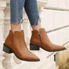 Dames Puntige Hak Chelsea Boots Korte Laarzen