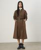 Leopeusaideuhwaiteulabel Stand Collar Shirt Dress Sepia