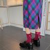 Novas meias artesanais Lolita Cute Bow Cotton Mid Calf Meias femininas
