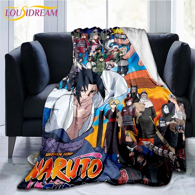 Naruto Pattern Throw Sega Dīvāns Segas Pārvalks Ceļojumu Gultas piederumi