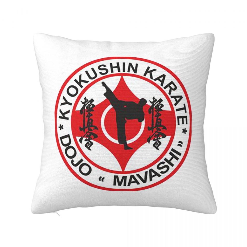 Kyokushin Karate Kanji Taijutsu Kvadratinė pagalvės užvalkalas Pagalvės užvalkalas Pagalvės užvalkalas Dekoratyvinės pagalvės užvalkalas Namams Sofai Svetainei