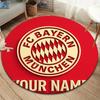 FC Bayern München Okrúhly koberec s vlastným menom, Kobercový koberec do obývacej izby, spálne, k pohovke, herne, Protišmyková podložka