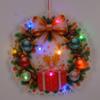 Glowing Santa Door Hanger LED Christmas Decor with Reindeer Snowman DIY Lighted Holiday Hanging Ornaments for Window Mantel Decorations