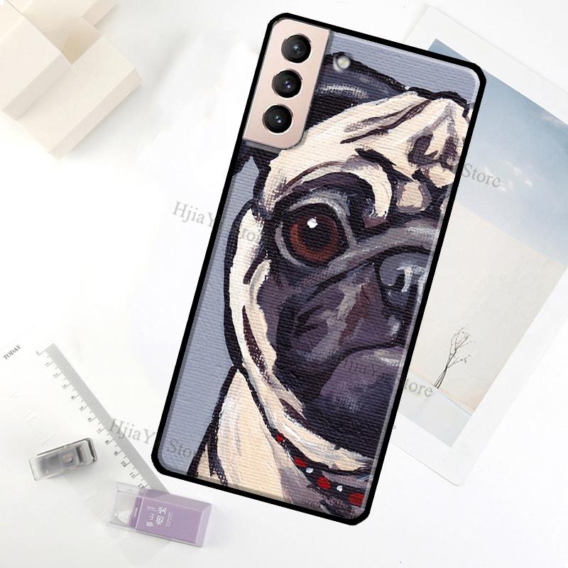 Pug Dog Case For Samsung Galaxy S23 Ultra Note 20 10 S9 S10 Plus S20 S21 FE S22 Ultra Phone Cover
