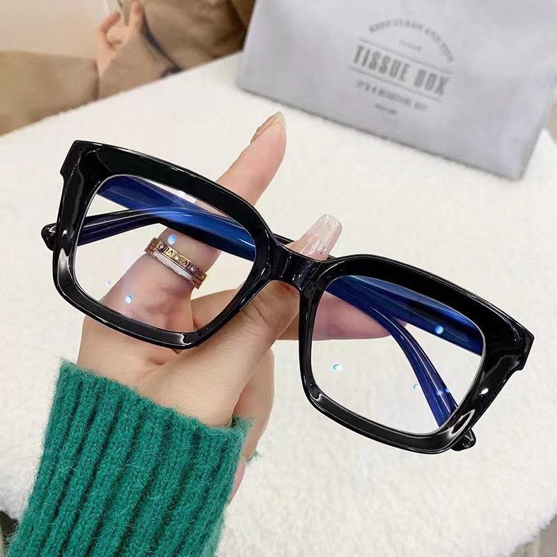 Transparenter quadratischer Computerbrillenrahmen Damen Herren Blaulichtfilter Rechteckige Brille Blockierende optische Brille