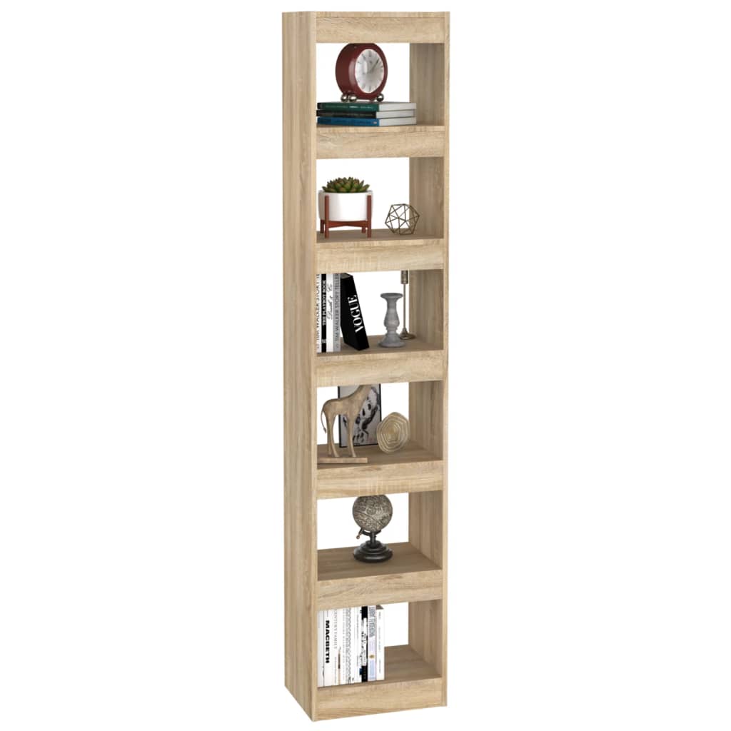 Bookshelf Room Divider Sonoma Oak 40 x 30 x 198 cm