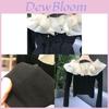 Tshirt Elegant Off Shoulder Mesh Splicing With Embroidery For Women Spring 2025