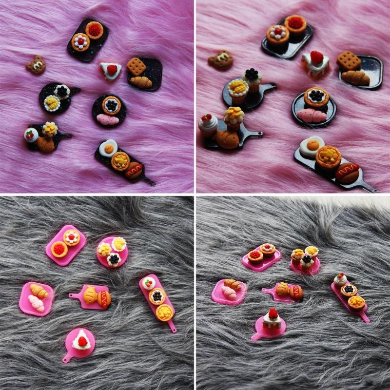 Mini Food Play Tray Silicone Mold for DIY Personalized Round Keychain Earring Charm Mold for Food Drinks Jewelry Tool