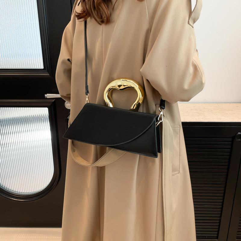 Premium Light Luxury Portable Shoulder Bag Women'S Autumn And Winter Commuting Matte Texture Shoulder Messenger Bag