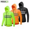 Wosawe Cycling Jacket Hooded Hi Vis Waterproof Windproof Bike Jersey Bicycle Wind Coat Mens