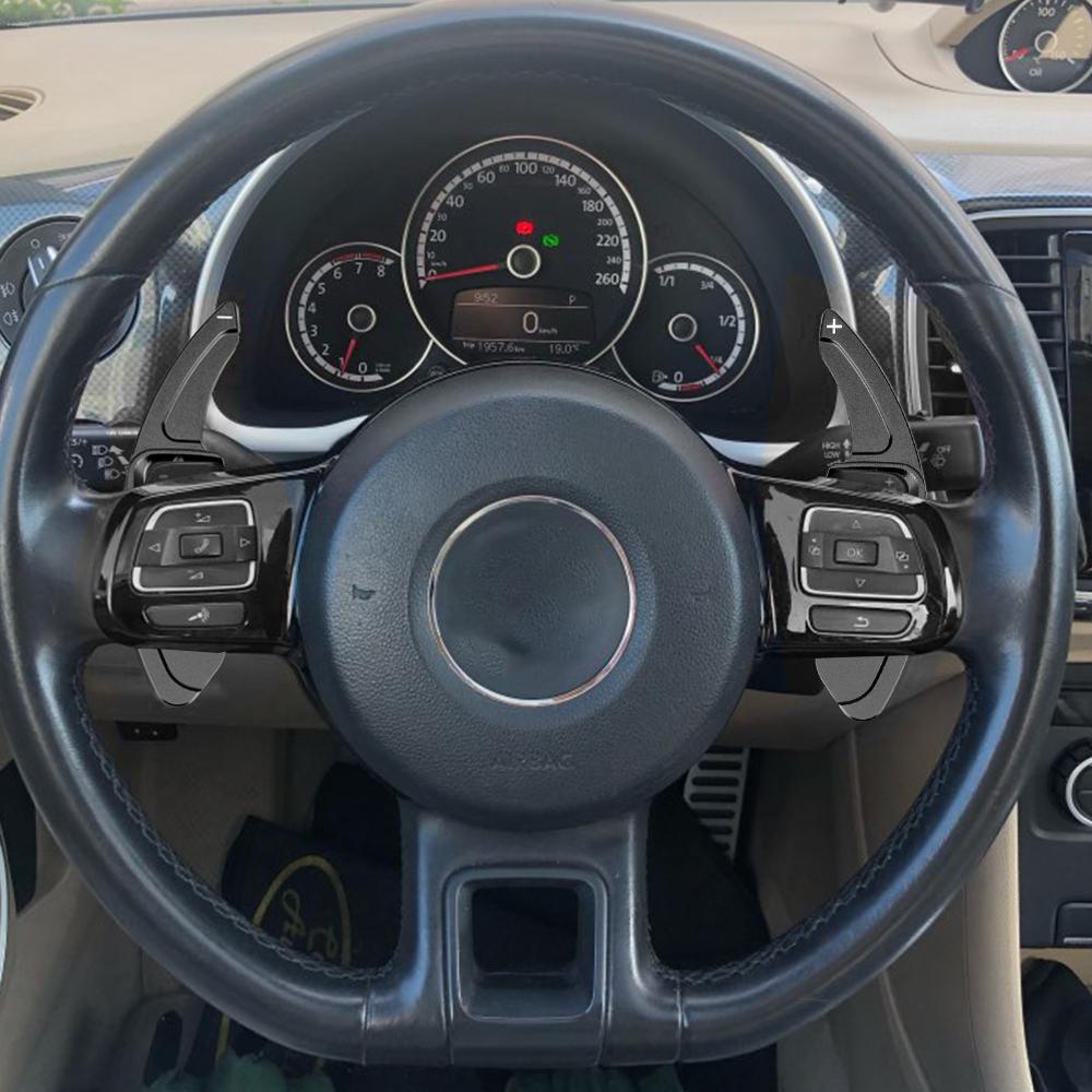 For VW Golf 5 6 MK6 GTI R Jetta MK5 Passat B6 B7 CC Polo Sharan Tiguan Auto Replacement Steering Wheel Paddle 2Pcs/set Extension Shift Cover