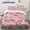 Set Biancheria da Letto con Fantasia Kawaii Bubu Copripiumino Federa Decorazione per la Casa Regalo (1 * copripiumino + 2 * federa, senza nucleo)