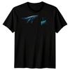 Night Whales Unisexs T Shirt Midnight Ocean Moon Forest Fantasy Art Tee