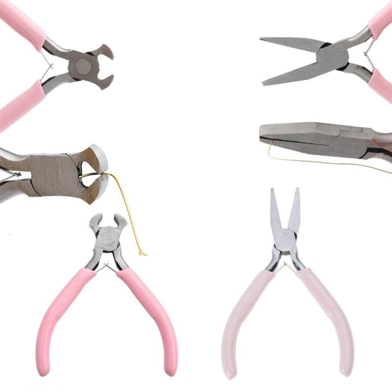 Mini Jewellery Pliers Set 9 Pieces Jewellery Pliers Jewelry Hand Tool for DIY Beading Crafts Necklace Bracelets Making