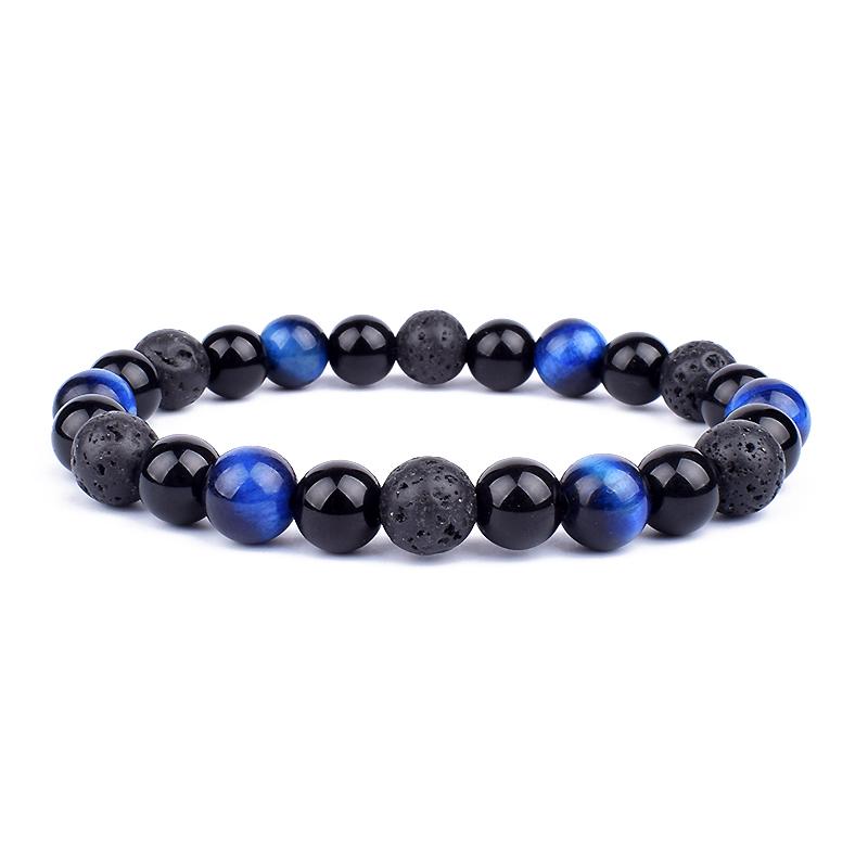 Natural Tiger Eye Obsidian Hematite Beads Bracelets Men Magnetic Health Protection Balance Bracelets Women Healing Soul Jewelry