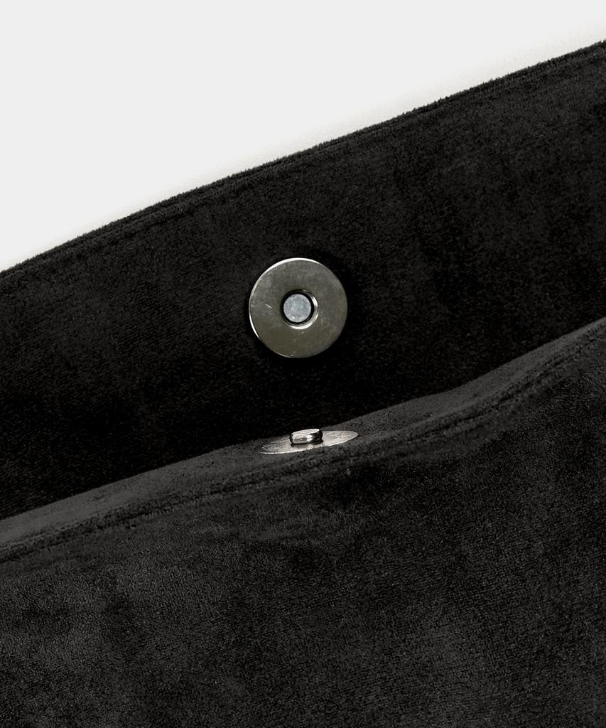 Excontainer Tasche aus Wildleder mit Querriemen (Schwarz)