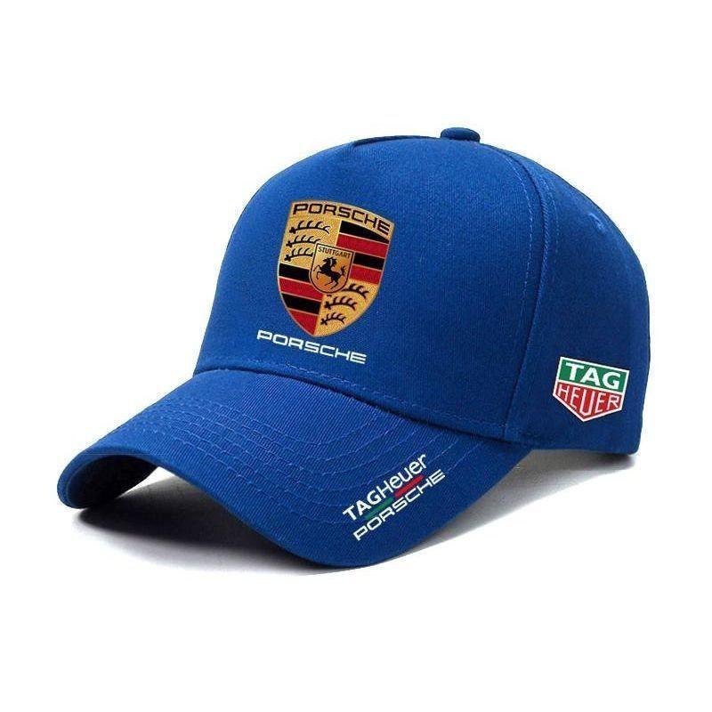 Car Emblem Baseball Cap Outdoor Casual Hat Hip Hop Sun Hat For Porsche Cayenne Panamera Macan Boxster Cayman 718 911 Sticker CVE1
