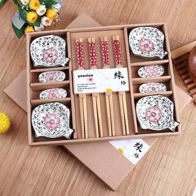 12-teiliges Set aus Keramik-Gewürzteller-Geschirr, kreatives und praktisches Haushaltsgeschirr, Geschirrset im chinesischen Stil, Geschenk