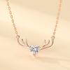 Yilu You Necklace for Women Japanese and Korean Simple Little Elk Antler Pendant Clavicle Chain Neck Chain