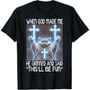 WJHmmxyzLO When God Made Me He Grinned and Said Thisll Be Fun Cat Meme T-Shirt