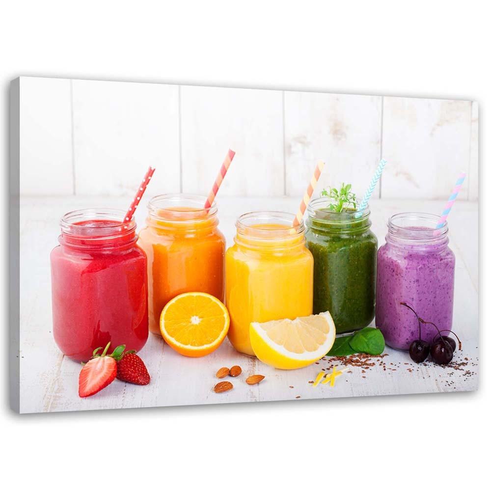 Canvas Print, Healthy Fruit Cocktails