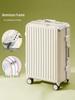 Aluminum Frame Suitcase with Silent Wheels - Wear-Resistant, 24-Inch Boarding Luggage for Students and Travelers