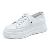 New Leather Little White Shoes Women's Casual and Lightweight Women's Shoes Trendy Women's Single Shoes Breathable Board Shoes Flat Shoes