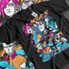 T-shirt Jinx Arcane Fille Anime Japonaise Cadeau T-shirt Unisexe Coton Lourd Toutes Tailles