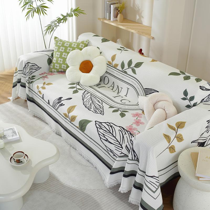 Universal Sofa Cover Towel Four Seasons All Inclusive Nordic Blanket Cushion Protector Soft Washable Durable