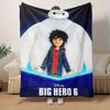 1 buc., Pătură Disney Big Hero 6 Baymax, moale și confortabilă, pentru decor interior, husă de canapea, călătorie