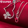 925 sterling zilveren vlinderhart hanger ketting sieraden