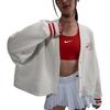 Striped Loose Fit Single-Breasted Long Sleeve Knit Sweater Women Tops White HJ0947-133