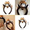 49MD Face Washing Headband Women Teens Plush Raccoon Hairhoop Music Festival Hairband
