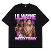 Rapper Lil Wayne Camiseta Weezy F Beb Grfico Camises hoUnisexs Do Vintage Punk Unisexga Curta Oversized Gtic T Camisa Topo