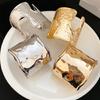 Versatile Pleated Open Cuff Iron Material 52g Lightweight Fashion Item Bangle for Multiple Settings Gift Option