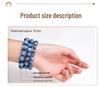 Mei Zhuo Natural Green Fluorite Snowflake Feather Crystal Bead Bracelet