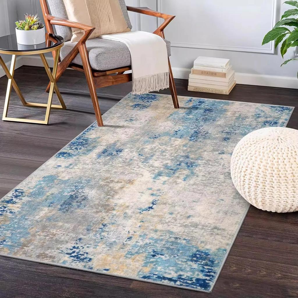 Abstract Soft Flannel Carpet Modern Living Room Area Rugs Kitchen Bathroom Entryway Washable Rugs Stain-resistant Large Mats