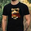 T-Shirt Men Superhero Hamster Motif Cotton Size XS To 5XL