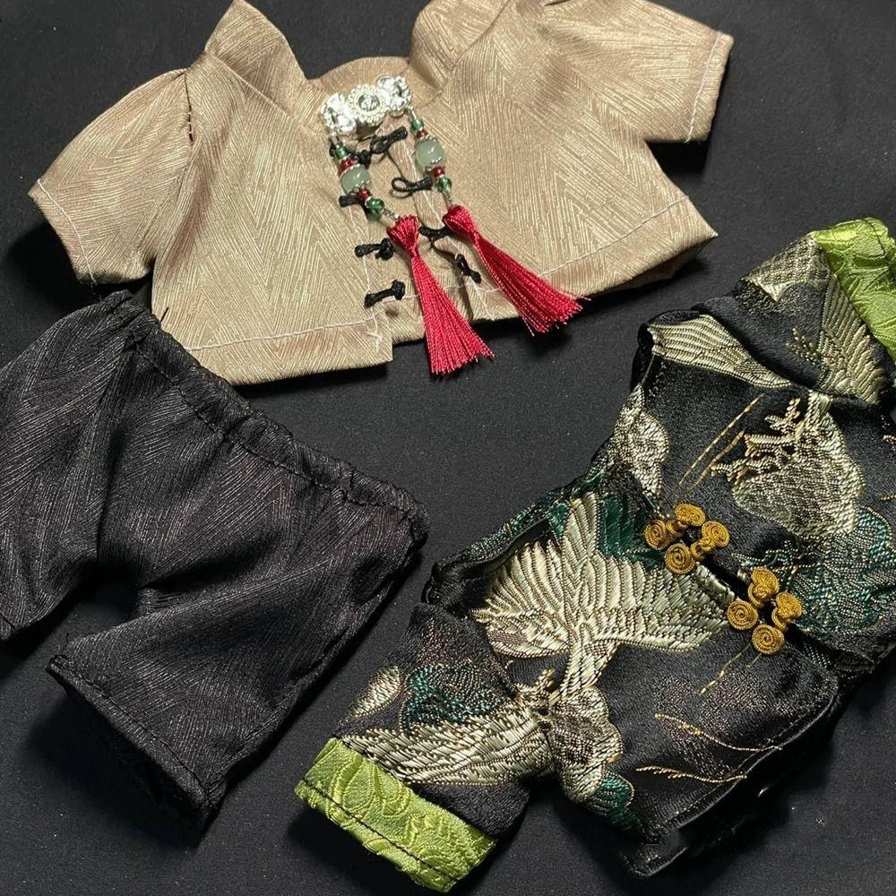 Cadeau Fille Vêtements Style Chinois DIY Garçon Fille Manteau Ancien Mignon Mode Accessoires Vestimentaires Poupées en Coton 20cm